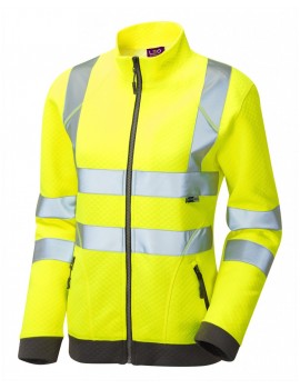 Leo Hollicombe Women's Zipped Sweatshirt Yellow High Visibility